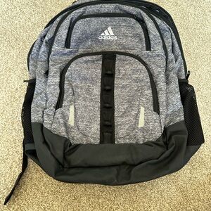 adidas Grey and Black Men's Backpack with Multiple Compartments